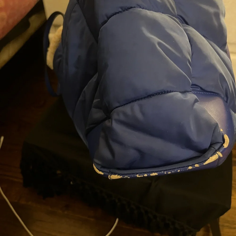 Tory Burch Royal Blue Quilted Tote - Picture 4 of 7